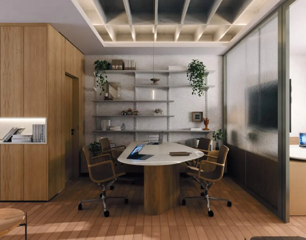 Sala comercial decorada